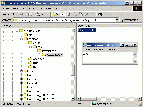 Example Classpath-Configuration for key "com/mycompany/mycalculation/my-formula"